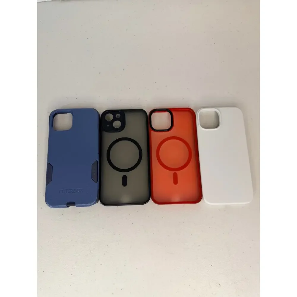 Lot of 4 iPhone 13 Cases OtterBox MagSafe Black Red White Blue Phone Covers